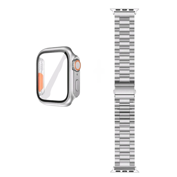 Stainless Steel Metal Watch Band Compatible With Apple Watch 38mm (Silver)