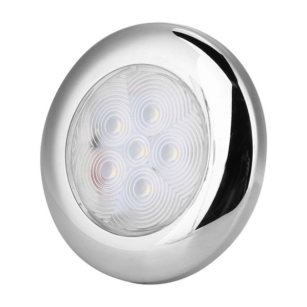 Stainless Steel 12V DC 6 LED Dome Light for Marine Boat Yacht White