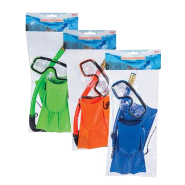 Mask Snorkel And Flipper Set- Pack Of 3