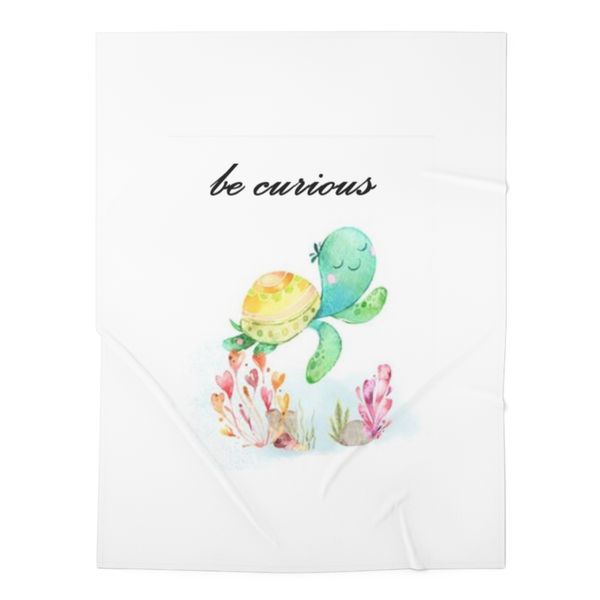 Colorful Turtle Fleece Blanket 70x100cm