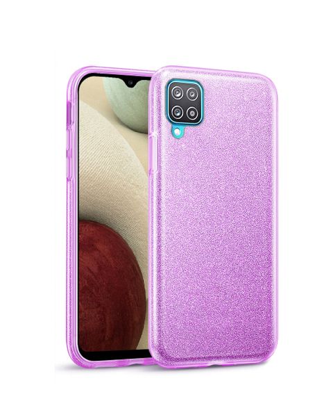 Tekron Glitter Sparkle Bling Protective Case for Samsung Galaxy A12 -Purple