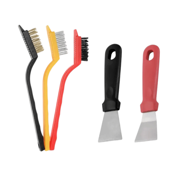 Brush and Scrapper Home Cleaning Tools Set - 5 Pack