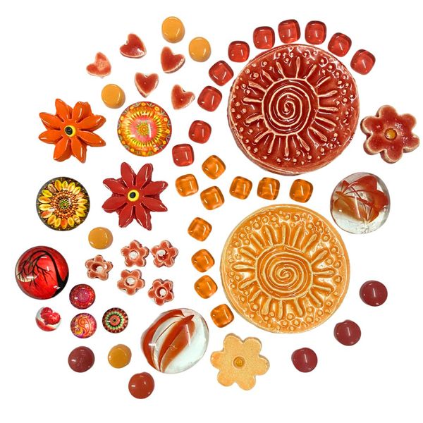 Craft/Mosaic Insert Collection - Red and Orange