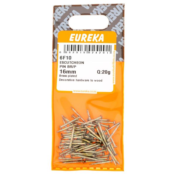 EUREKA Escutcheon Pin Brass Plated 16mm Q:20g 6F10