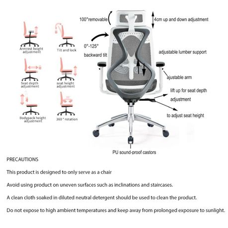 Office chair with adjustable best sale back support