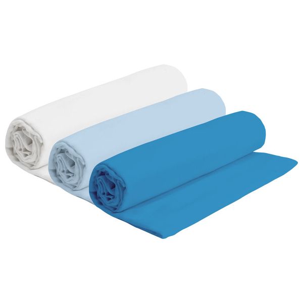 PepperSt Baby Collection – Baby Receiving Blanket – White, Blue &amp; DarkBlue