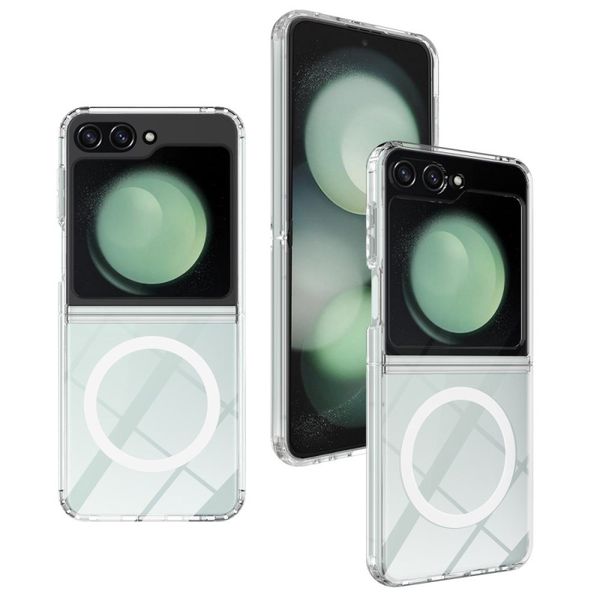 Clear Magnetic Transparent Case Compatible With Samsung Z Flip 5