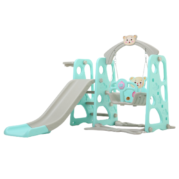 Children Swing and Slides - Green/Pink