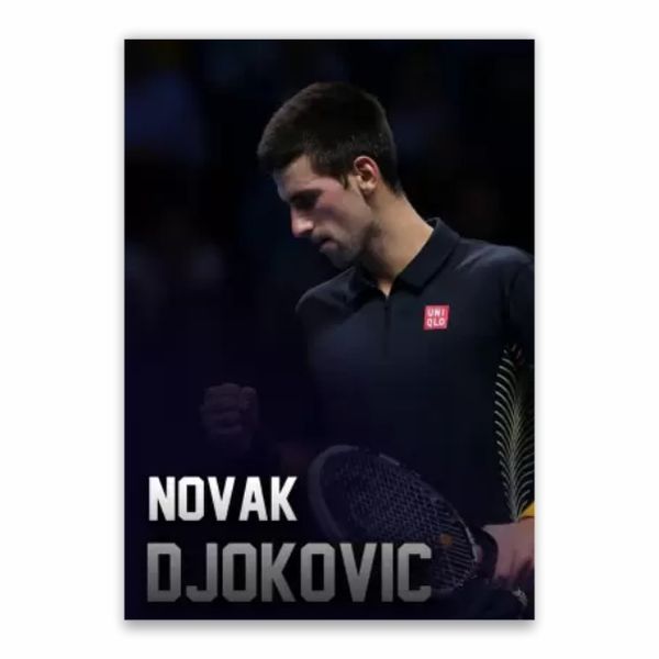 Novak Djokovic Black Poster - A1