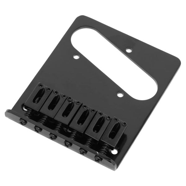 6 Saddle Bridge Tailpiece for Telecaster Tele Electric Guitar (Black)