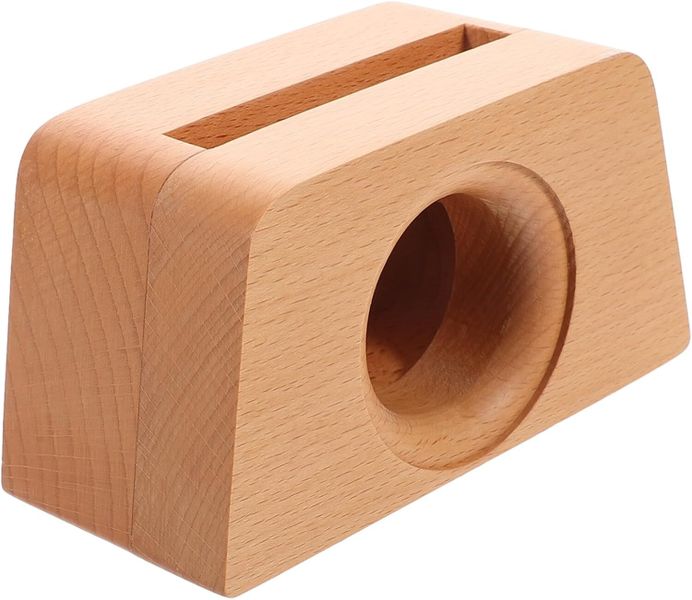 Ergonomic Wooden Phone Holder Amplified Speaker Stand For Tablets &amp; Mobile