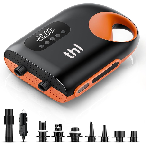 thl 20PSI Electric Pump for Inflatable Paddle Boards and Boats - Auto-Off