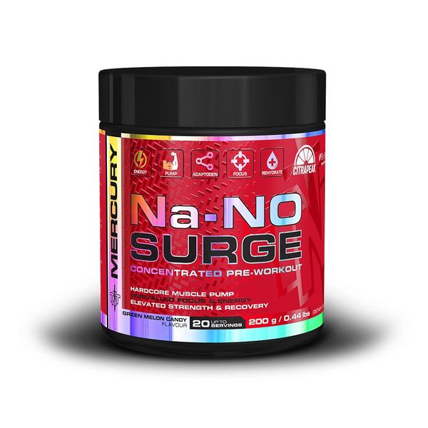 TNT Mercury Na-No Surge - Concentrated Pre-workout - Green Melon - 200g