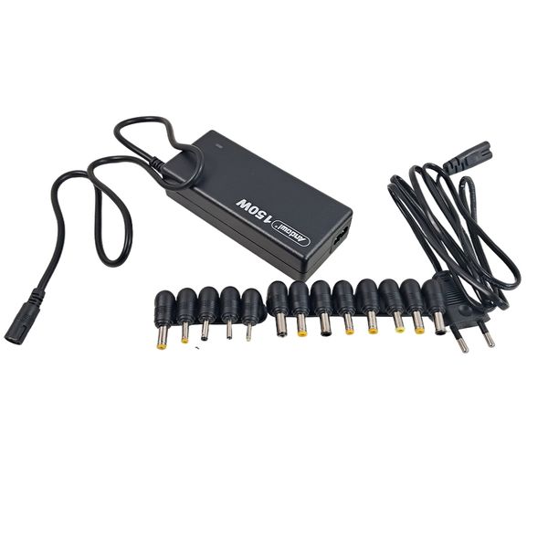 150W Universal Laptop Charger - Multi-Tip AC Adapter for Notebooks
