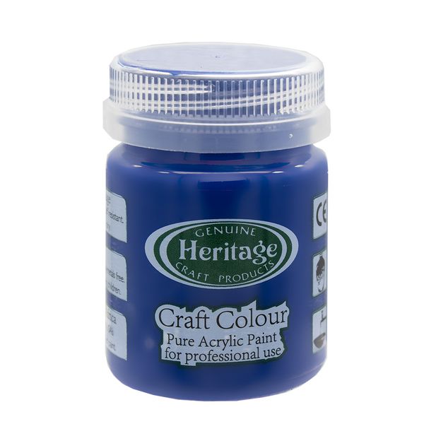 Heritage Pure Acrylic Paint - Craft Colour Range - 50ml - Dark Blue