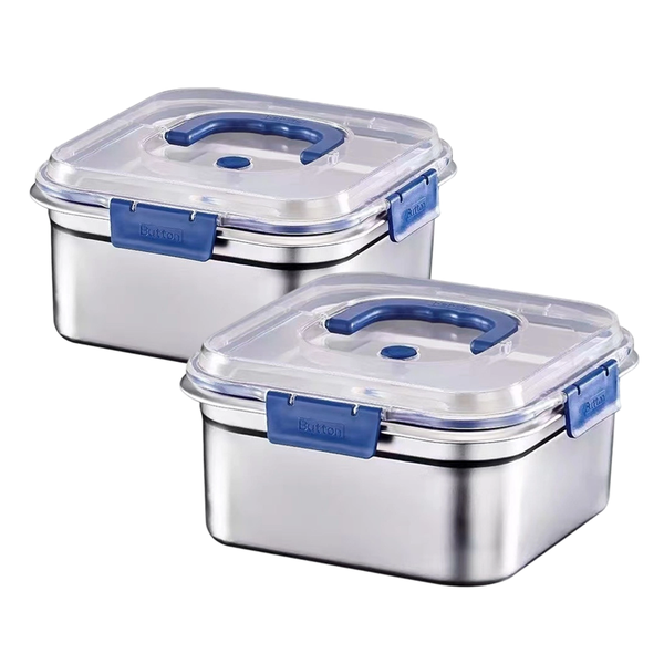 Stainless Steel Sealed Containers - 2 Pieces