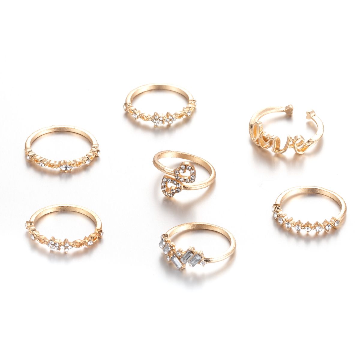 Rings Love Stacking 7 Piece Set For Women | Shop Today. Get it Tomorrow ...