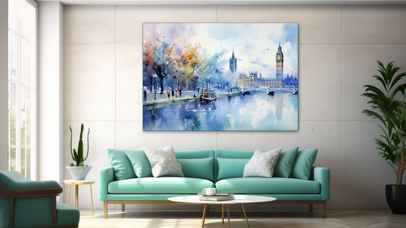 Canvas Wall Art - Thames Embankment Symphony- JT0017