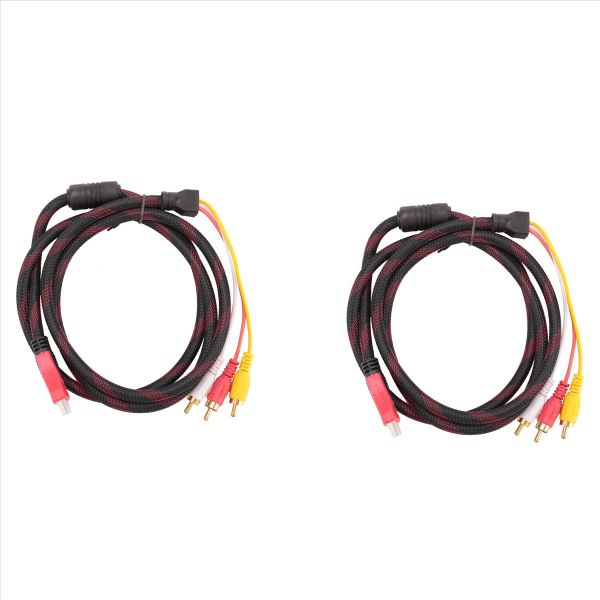 5Ft Hdmi To 3 Rca Video Audio Av Component Converter Cable For Hdtv