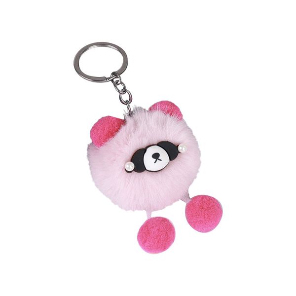 Plush Pink Pearl Panda Keychain