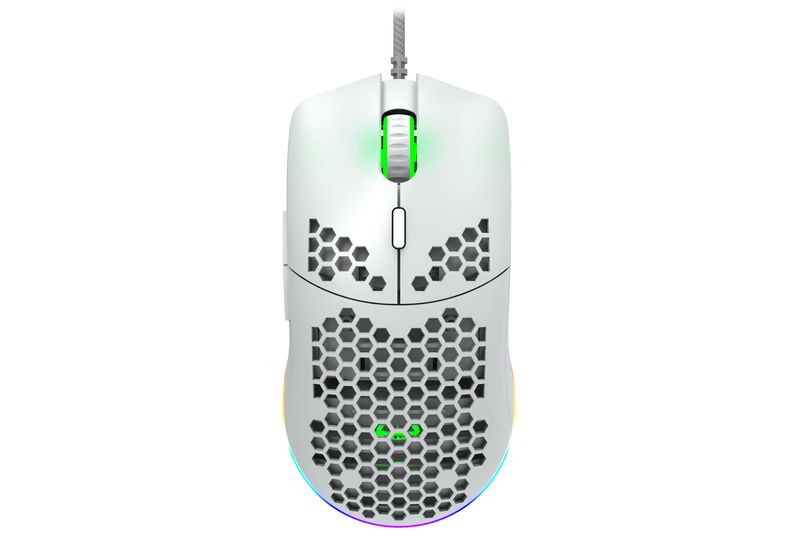 Canyon Puncher Gaming Mouse 7 Buttons Pixart 3519 Sensor RGB Lights White