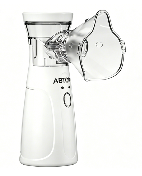 ABTOR Nebuliser Equipment, Nebuliser, Ultrasonic Nebuliser, Portable, White