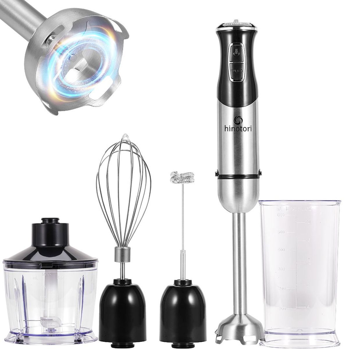 5-in-1 Stick Blender 1000W Hand Blender Set 21-Speed for Smoothies/Baby Food