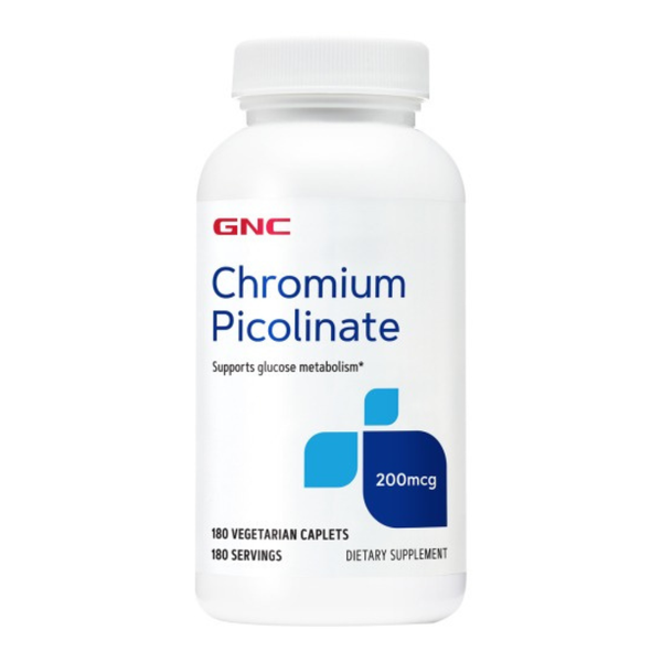 GNC Chromium Picolinate 200mcg Metabolism Support - 180 Tablets
