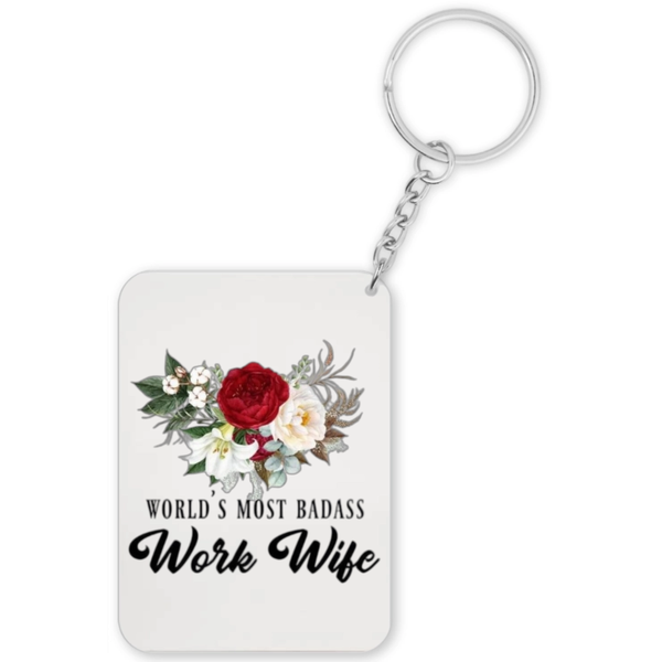 World's Most Badass Work Wife Gift Keyring
