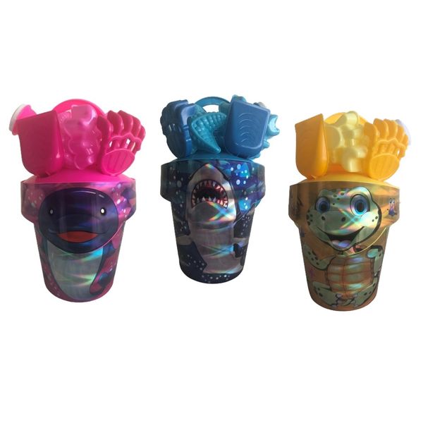 Bulk Pack 3 x Beach 7 Piece Play Set - Shark, Dolphin &amp; Turtle