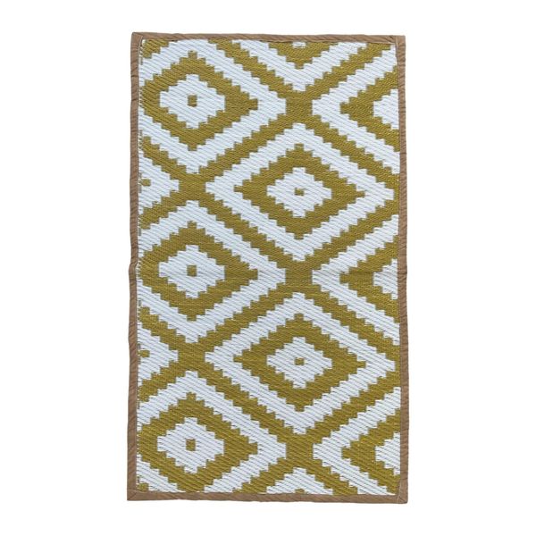 Rug It Up Indoor / Outdoor Plastic Rug - Diamond Grey - 100 x 60cm