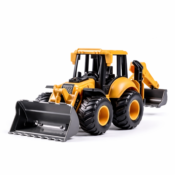 2-in-1 Toy Excavator Bulldozer Construction Truck for Kids