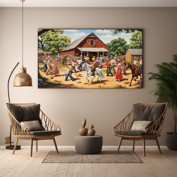 Canvas Wall Art - HorseHoedown - BK0099
