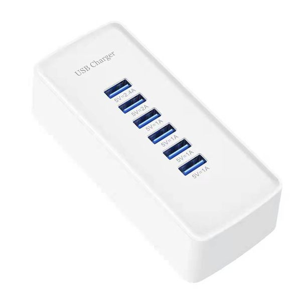 USB Fast Charger, 6-Port Portable Charging Station