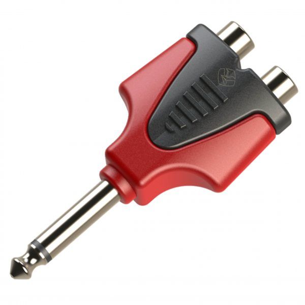 Roxtone Moulded Adapter 6.3mm Mono Male – 2 X RCA Female