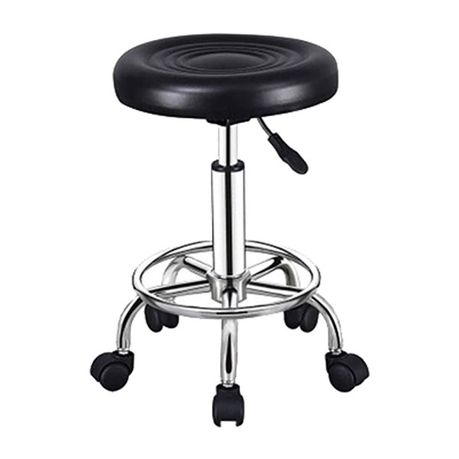 Padded stool with discount wheels