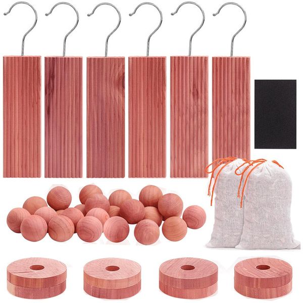 41 Pack Cedar Wood Blocks For Closet Clothes Drawers Balls Scented Sachet