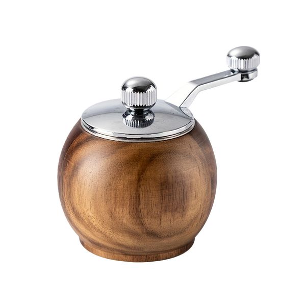 Wooden Pepper Grinder - Adjustable Manual Mill for Fresh Black Pepper
