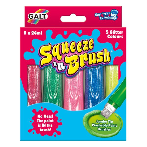 GALT - Squeeze &amp; Brush- 5 Glitter Colours