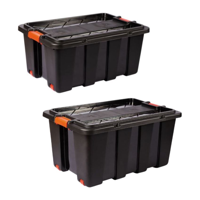 SourceDirect Heavy Duty Storage Box Combo with Lids & Wheels(110L 150L) Shop Today. Get it