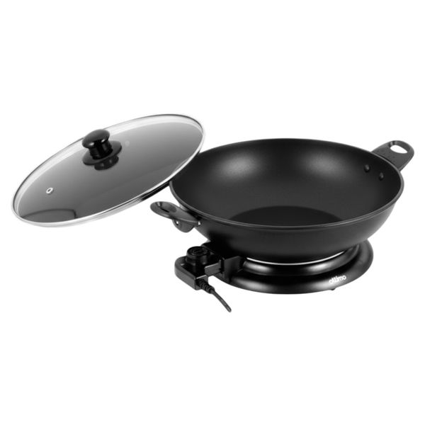 Ottimo 4.5L Electric Non-Stick Electric Wok Tempered glass Lid Non-slip