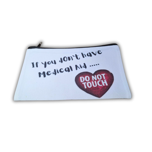 Funny Makeup Bag - "Do Not Touch" &amp; "Touch at Own Risk" Design