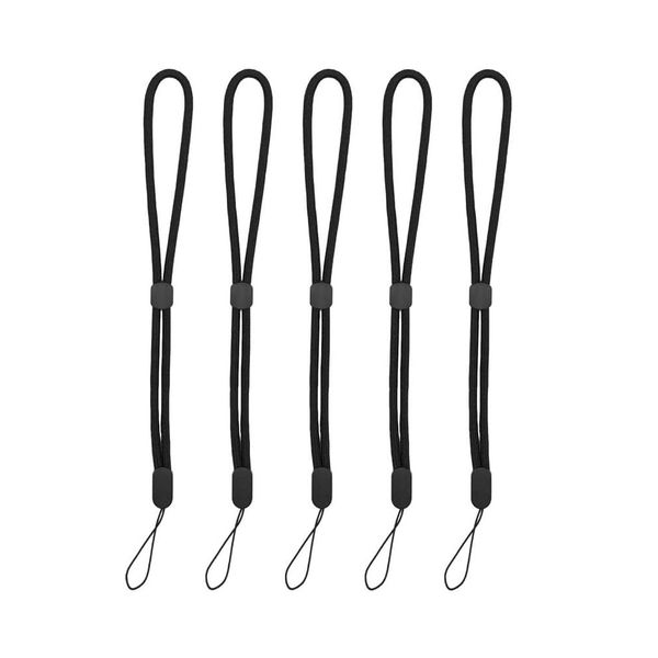 5 Pcs Finger Lanyard, Compatible with USB ,Phone Cases, Car Keys - Black