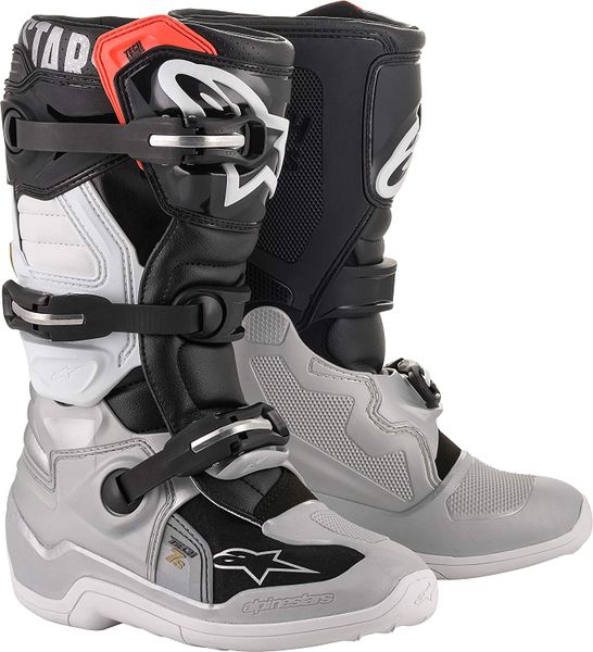 Alpinestars - Tech 7 S Youth Offroad Boots - Black/Silver/White/Gold