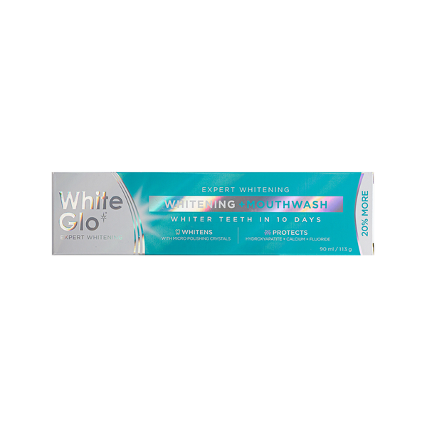 White Glo Toothpaste 90ml Expert, with Mouthwash 90ml
