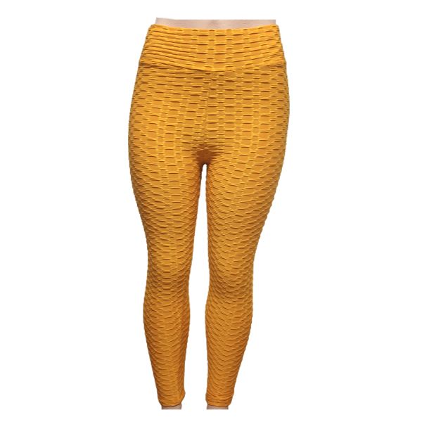 Trillions High Waist Seasum Honeycomb Leggings Yellow