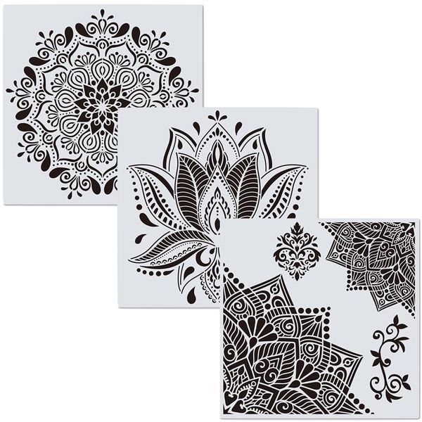 Craft DIY Art Dot Reusable Mandala Stencils for Painting (30.5cm) Set of 3