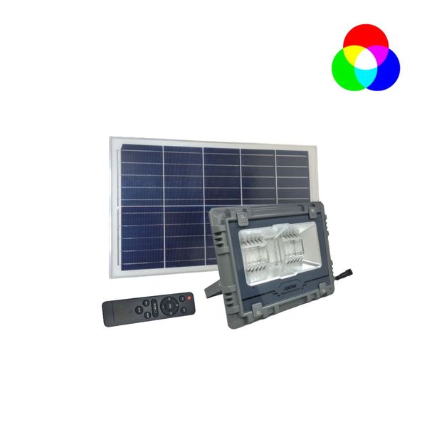 100w Afrisolar RGB Colour Changing LED Solar Flood Light
