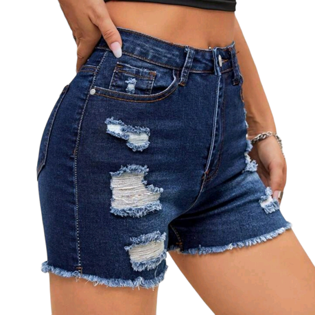 Ladies ripped denim on sale shorts