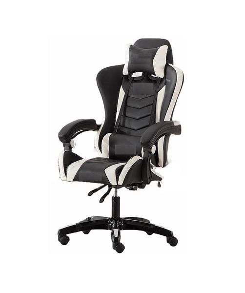 RACING design Recliner Gaming chair with footrest WHITE (YS-903)